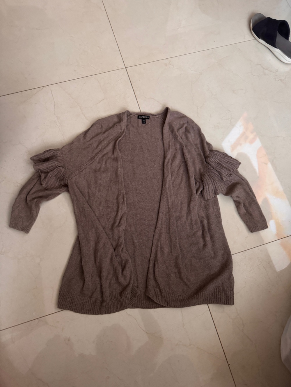 Express Taupe Lightweight cardigan